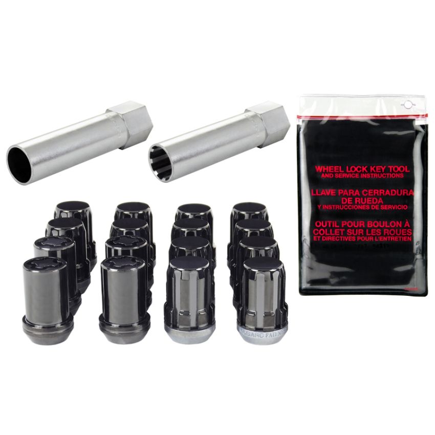 McGard (65454BK 12X1.25 MCG 4 LUG SPLINEDRIVE KIT, BLACK W/WHL LKS)