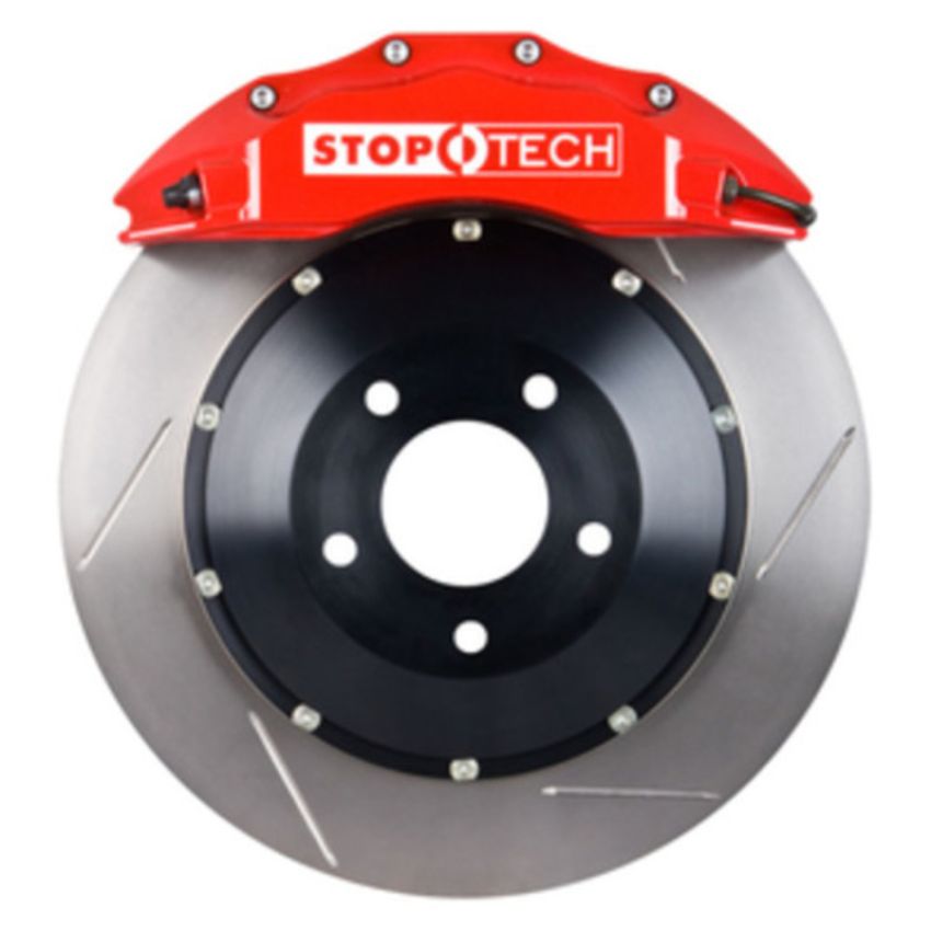 Stoptech 83.622.6700.71 03-06 Evo Front BBK w/ Red ST-60 Calipers Slotted 355x32mm Rotors Pads and SS Lines
