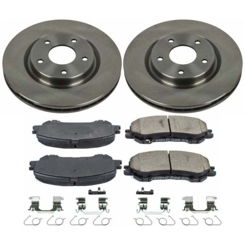 PowerStop KOE7036 OE Stock Replacement Low-Dust Ceramic Brake Pad and Rotor Kit
