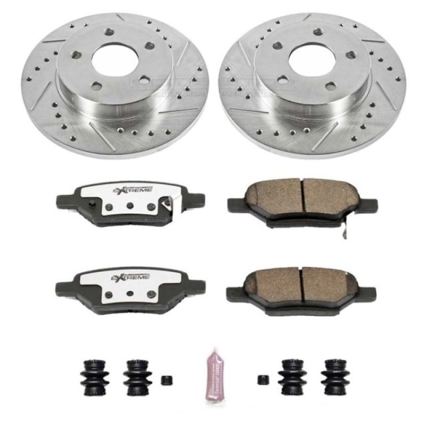 PowerStop K1616-26 Z26 Street Performance Ceramic Brake Pad and Drilled & Slotted Rotor Kit