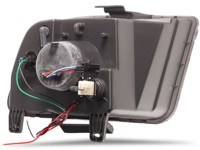 Raxiom 49115 05-09 Ford Mustang w/ Factory Halogen LED Halo Headlights- Blk Housing (Smoked Lens)
