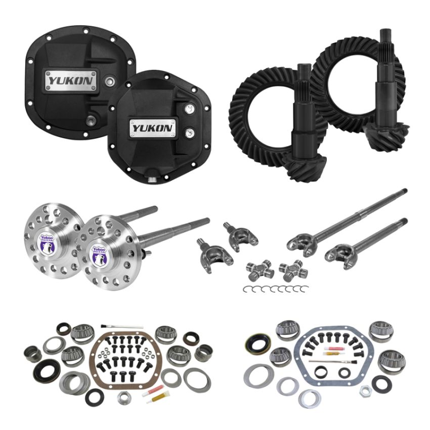 Yukon Gear & Axle YGK013STG4 Yukon Master Overhaul Kit Stage 4 Jeep Re-Gear Kit w/Covers Fr & Rr Axles Dana 30/44 4.88 Ratio