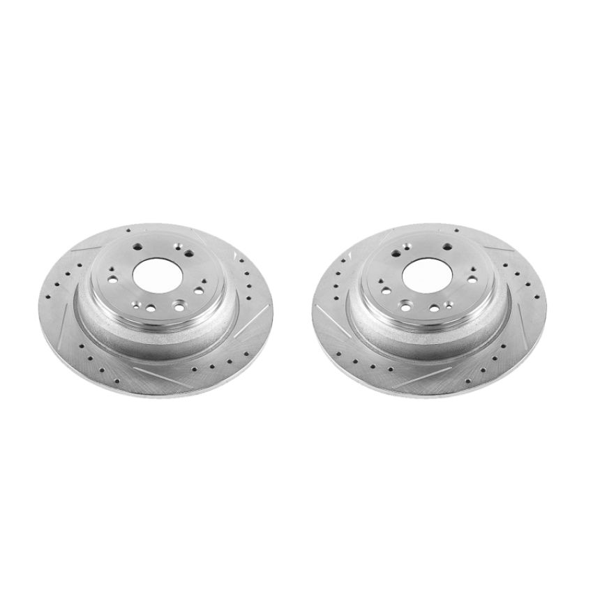 PowerStop JBR1384XPR PowerStop Evolution Performance Drilled, Slotted & Plated Brake Rotor Pair