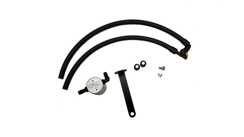J&L 3078D-C 21-21.5 Ford Bronco 2.3L Ecoboost Passenger Side 3.0 Oil Separator - Clear Anodized