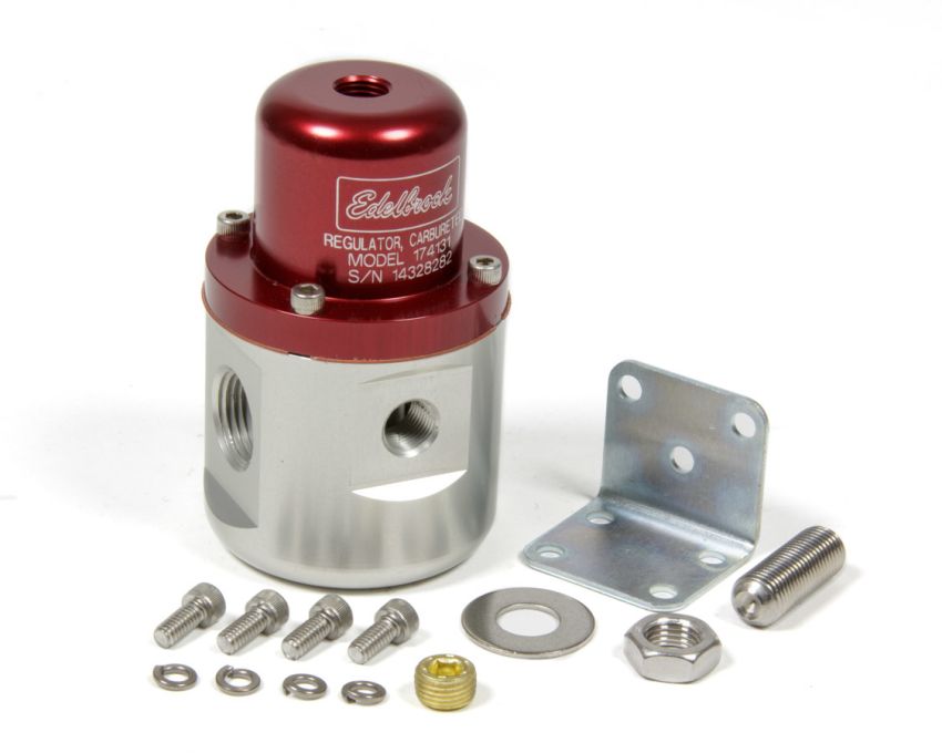 EDELBROCK EDE174131 Fuel Pressure Regulator Bypass Style 160GPH Red