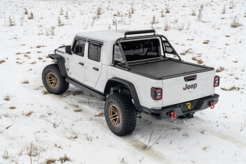 N-Fab J19BR-RLT ARC Sports Bar 20-22 Jeep Gladiator - Textured Black(Roll-N-Lock Cover Fitment Only)
