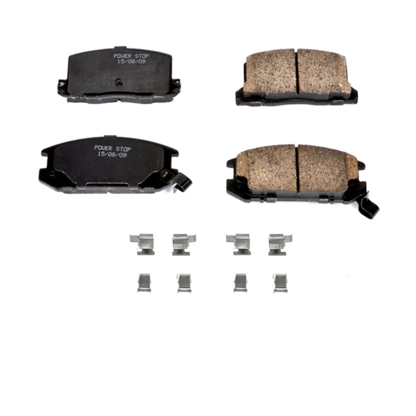 PowerStop 17-309 PowerStop - Z17 Low-Dust Ceramic Brake Pads with Hardware
