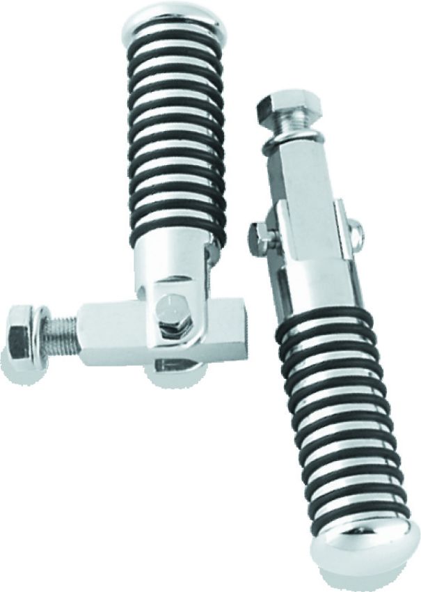 Bikers Choice 492867 72-99 Big Twin & XL Chrome Block Mount O Ring Footpeg Kit 1/2-20 Thread