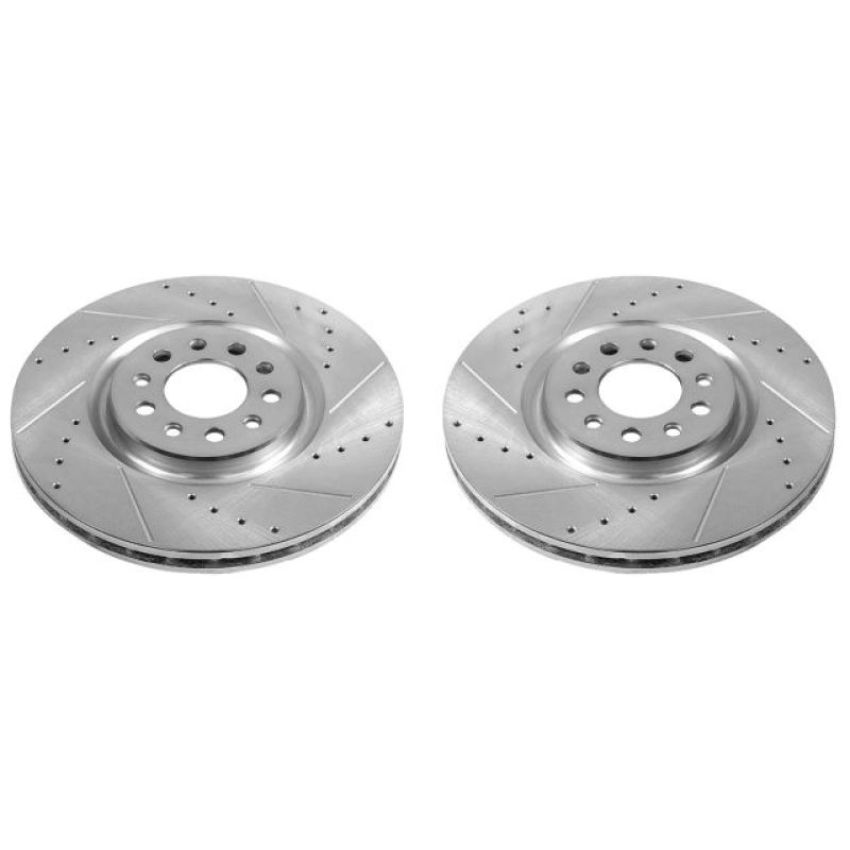 PowerStop AR83087XPR PowerStop Evolution Performance Drilled, Slotted & Plated Brake Rotor Pair