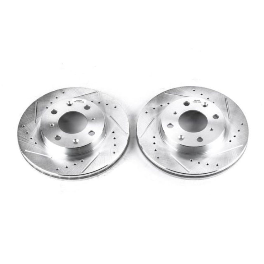 PowerStop JBR525XPR PowerStop Evolution Performance Drilled, Slotted & Plated Brake Rotor Pair