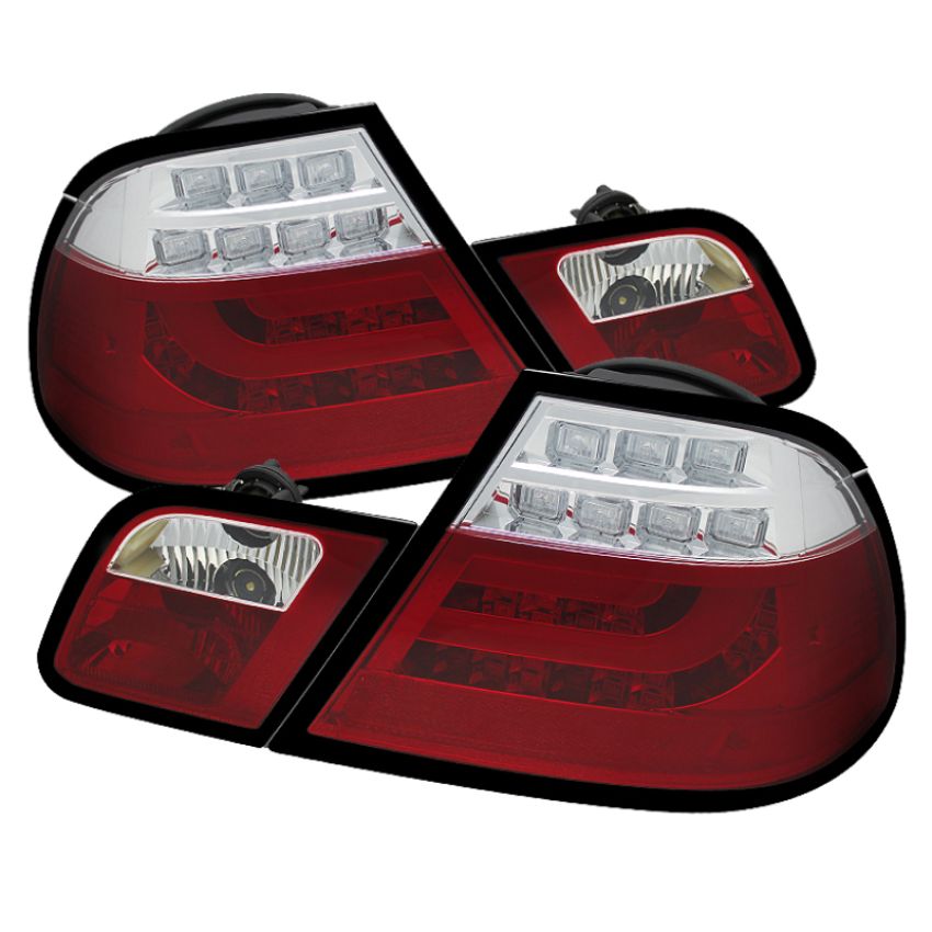 SPYDER 5073822 LED Tail Lights - Red Clear