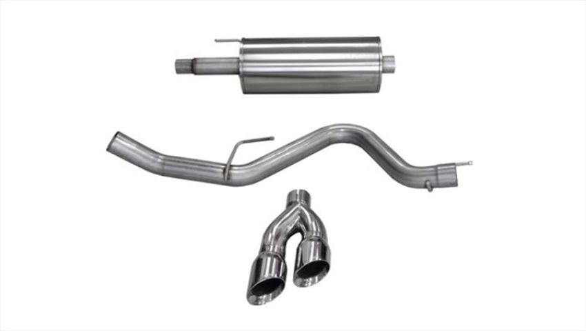 CORSA Performance 14837 Corsa 15-20 Ford F-150 5.0L V8 (Super Crew Cab) Polished Sport Single Side Dual 4in Tips CB Exhaust