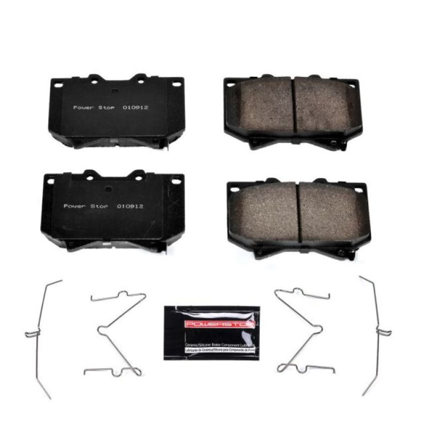 PowerStop Z23-812 PowerStop - Z23 Daily Driver Carbon-Fiber Ceramic Brake Pads with Hardware Kit