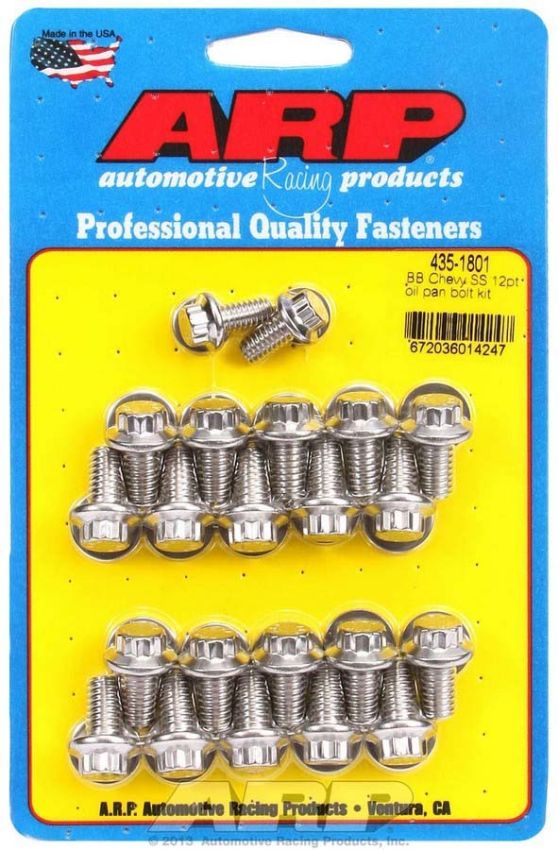ARP ARP435-1801 BBC S/S Oil Pan Bolt Kit 12pt.