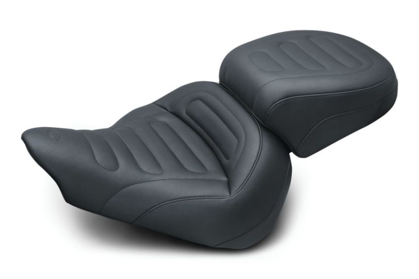 Mustang Motorcycle 76578 Mustang 13-17 Harley Softail Breakout Standard Touring Solo Seat Trapezoid - Black