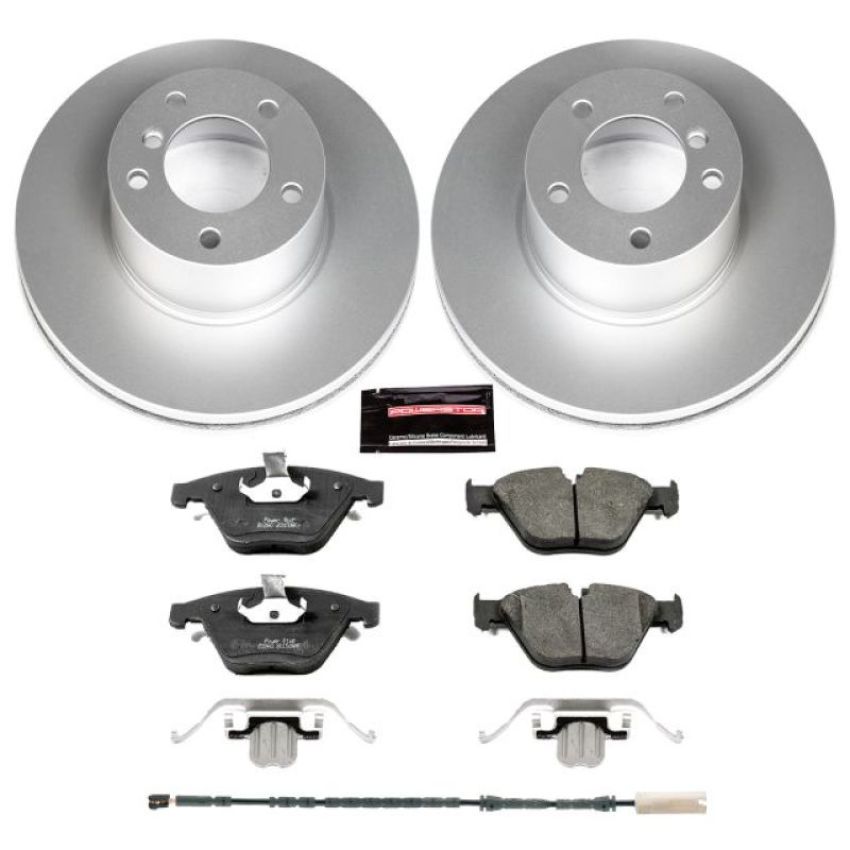 PowerStop CRK6073 Genuine Geomet Coated Rotor and Carbon-Fiber Ceramic Brake Pad Kit