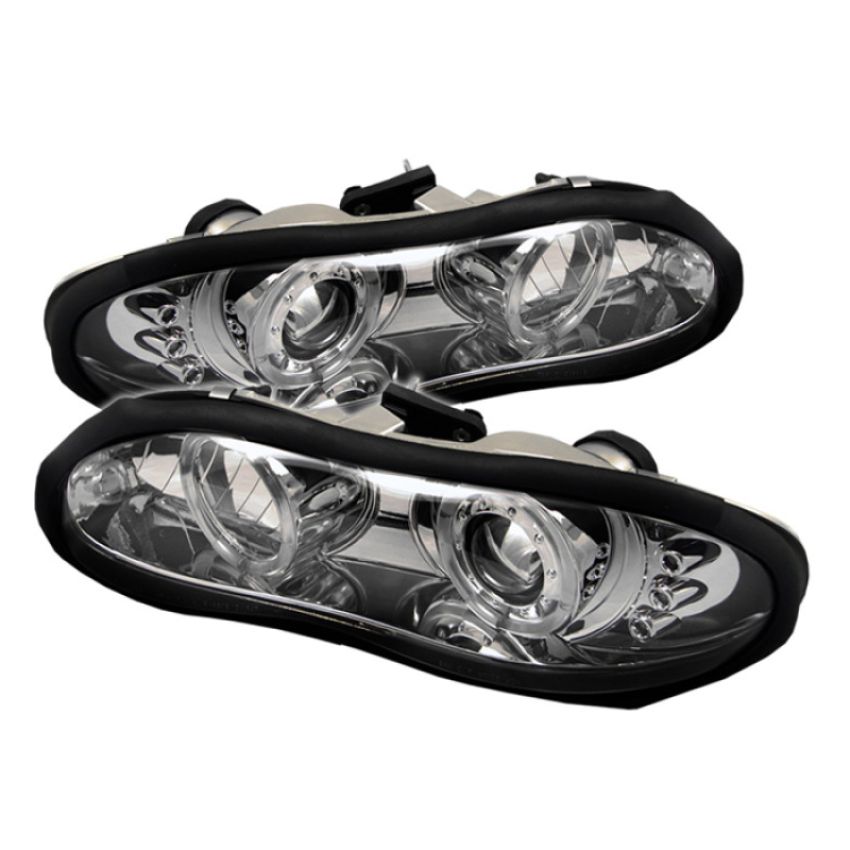 SPYDER 5009241 Projector Headlights - LED Halo - Chrome