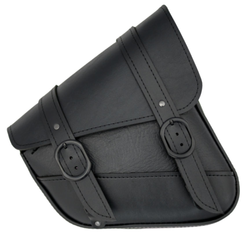 Willie & Max 59778-05 HD Sportsters,Custom Hard Tails Black Jack Swingarm Bag Dual Shock w/Blk Buckle - Black