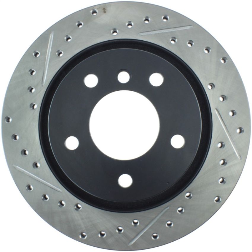 Stoptech 127.34049R Power Slot 00 BMW 323 / 01-07 325 / 99-00 328 Series Rear Right Drilled & Slotted Rotor
