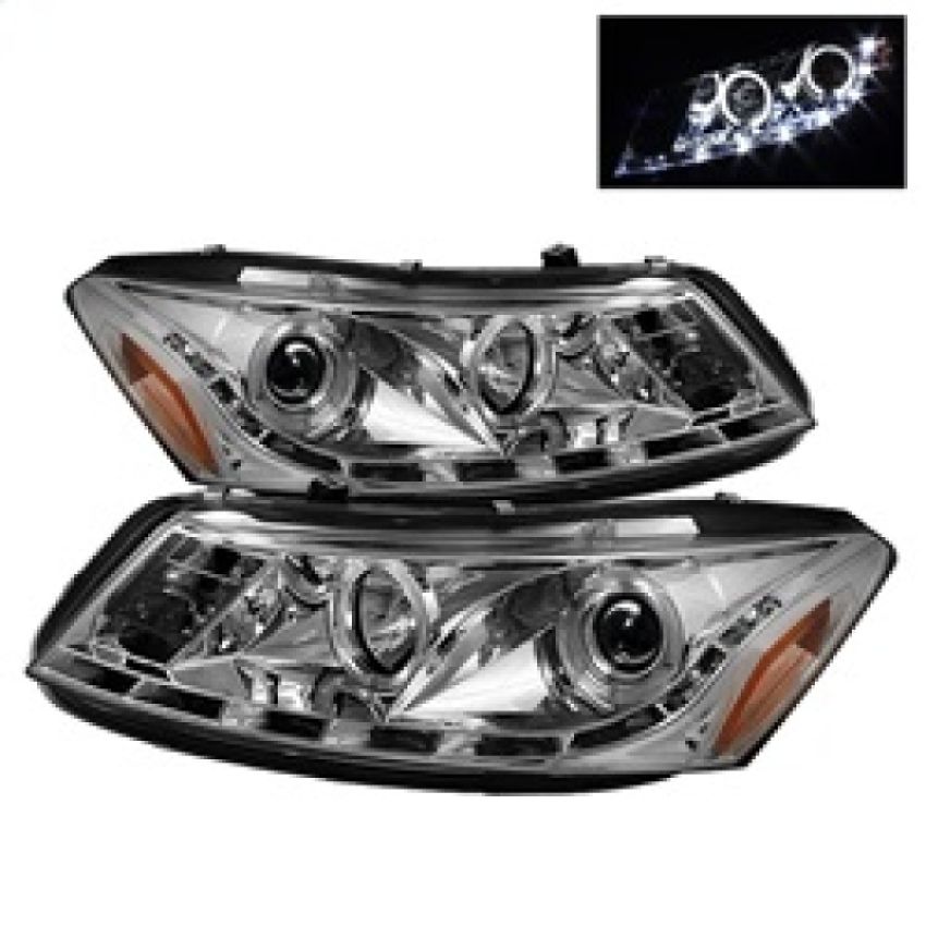 SPYDER 5010674 Projector Headlights - LED Halo - Chrome