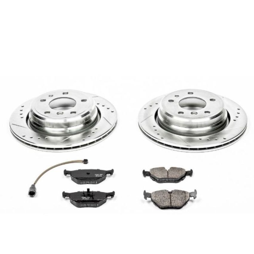PowerStop K557 Z23 Daily Driver Carbon-Fiber Ceramic Brake Pad and Drilled & Slotted Rotor Kit