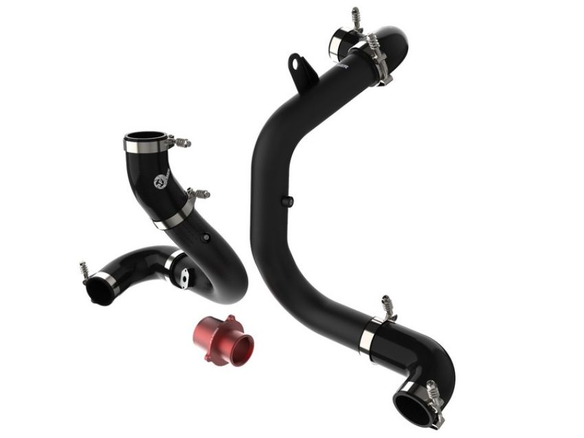aFe Power 46-20415-B BladeRunner Aluminum Hot and Cold Charge Pipe Kit Black w/ Turbo Muffler Delete