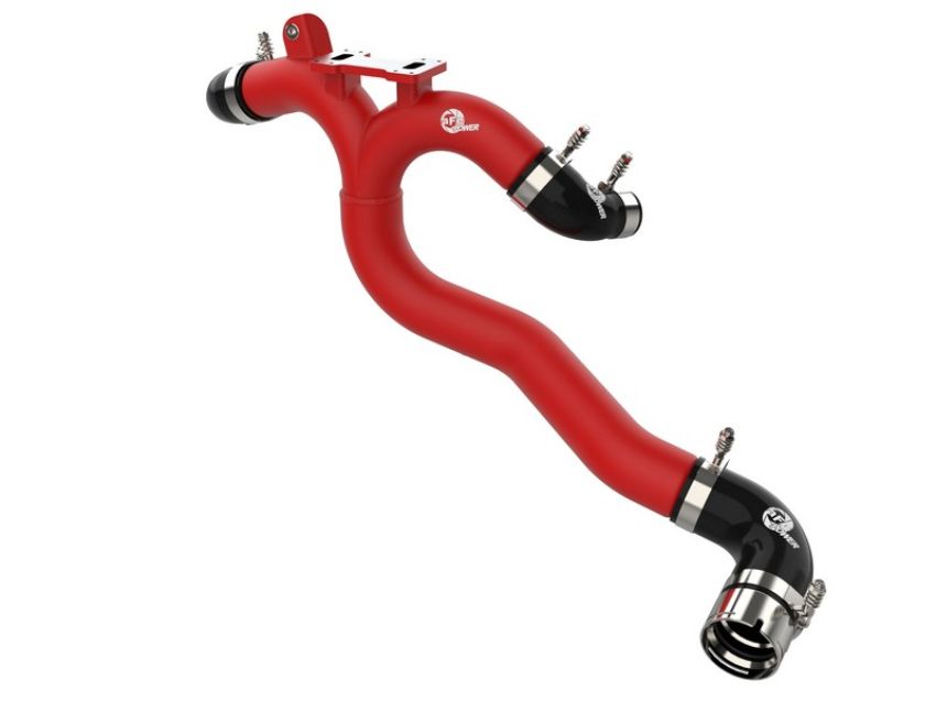 aFe Power 46-20508-R BladeRunner 3 IN Aluminum Hot Charge Pipe Red