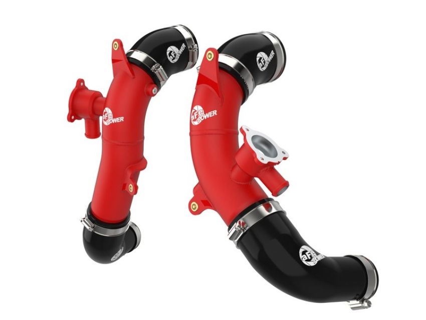 aFe Power 46-20558-R BladeRunner 2-1/2 IN Aluminum Hot Charge Pipe Red