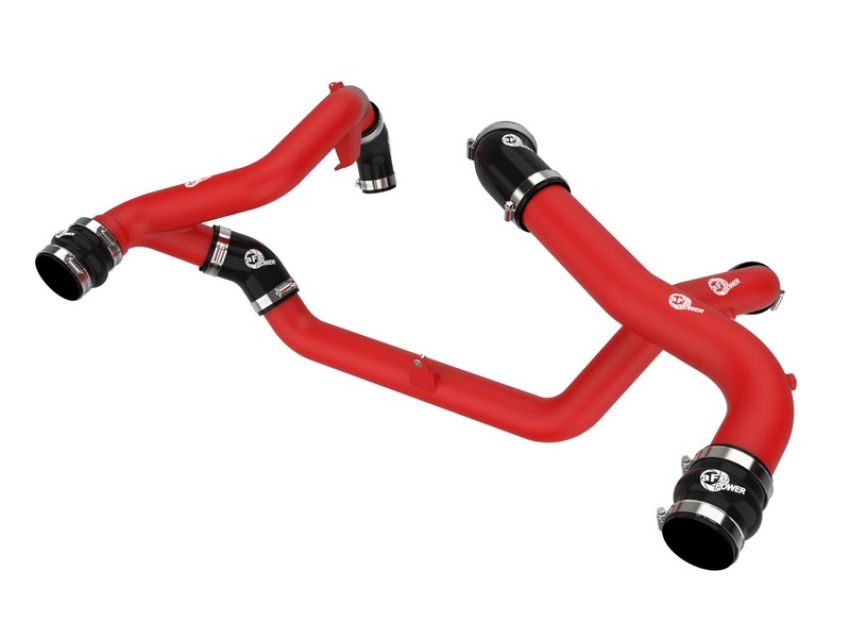 aFe Power 46-20674-R BladeRunner 2-1/4 IN & 2-3/4 IN Aluminum Hot and Cold Charge Pipe Kit Red