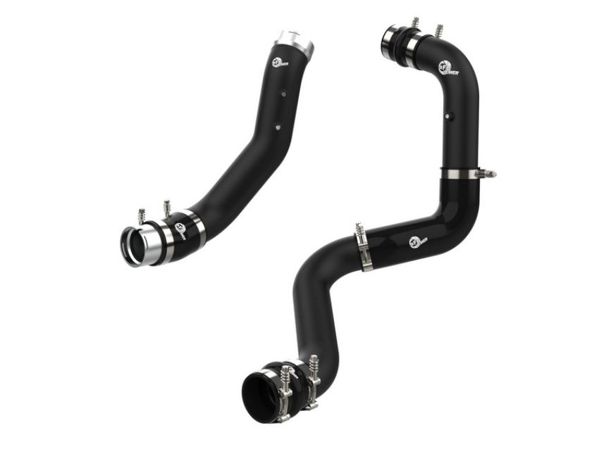 aFe Power 46-20704-B BladeRunner 3 IN & 3-1/2 IN Aluminum Hot and Cold Charge Pipe Kit Black