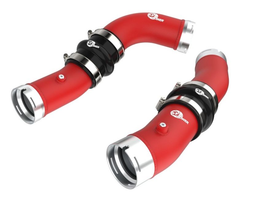 aFe Power 46-20724-R BladeRunner 2-1/2 IN & 3 IN Aluminum Hot and Cold Charge Pipe Kit Red