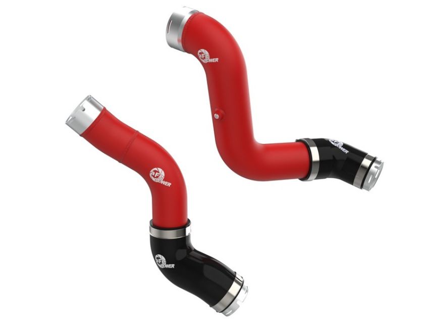 aFe Power 46-20744-R BladeRunner 2-1/2 IN & 3 IN Aluminum Hot and Cold Charge Pipe Kit Red