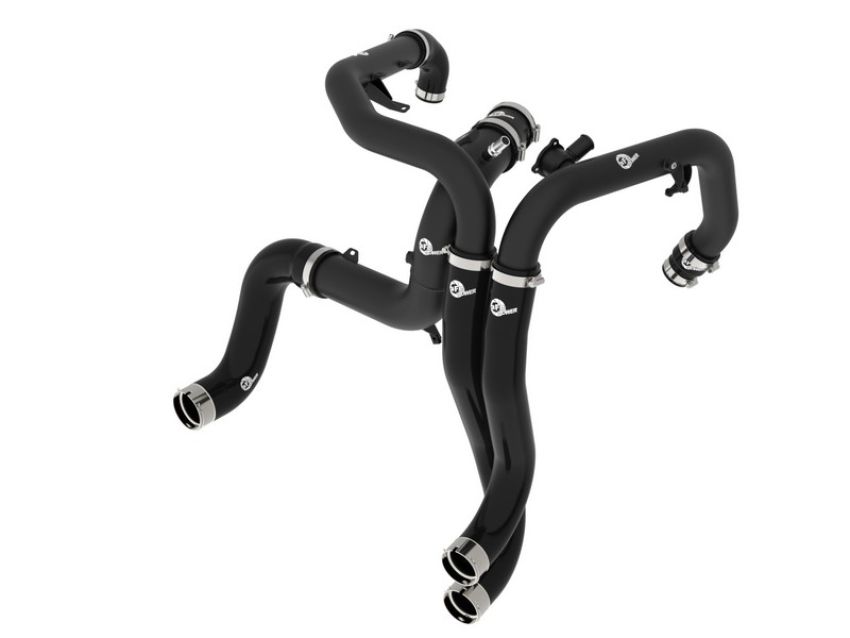 aFe Power 46-20754-B BladeRunner 2-1/4 IN & 3 IN Aluminum Hot and Cold Charge Pipe Kit Black
