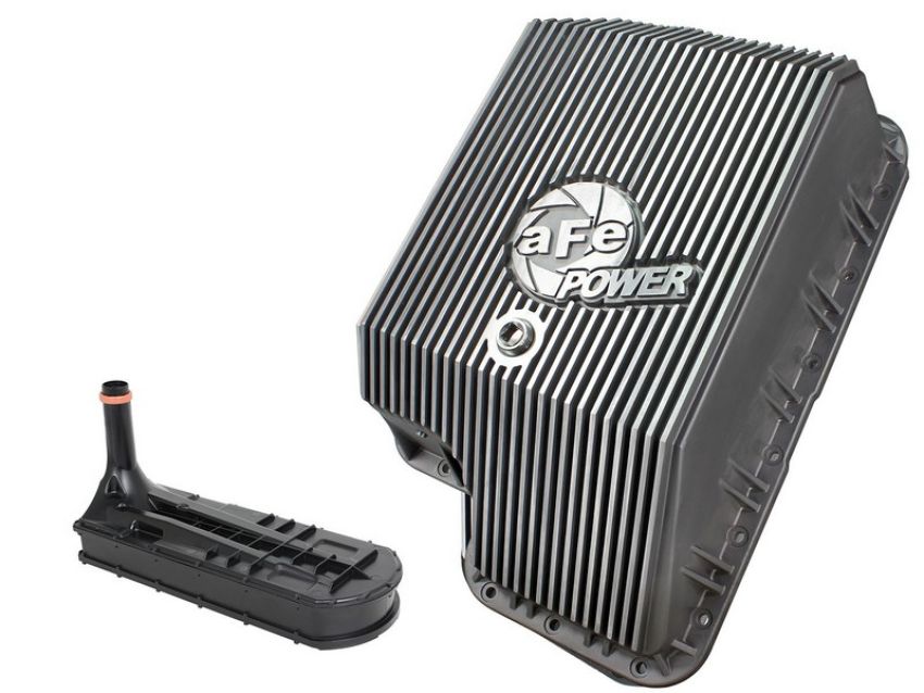 aFe Power 46-70120 aFe POWER Street Series Transmission Pan Raw w/ Machined Fins