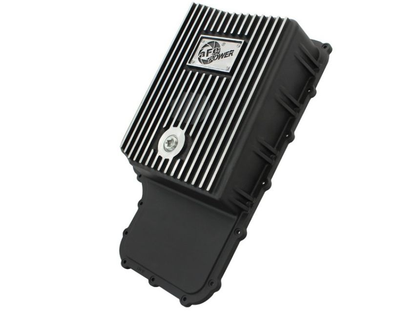 aFe Power 46-70182 Pro Series Transmission Pan Black w/ Machined Fins