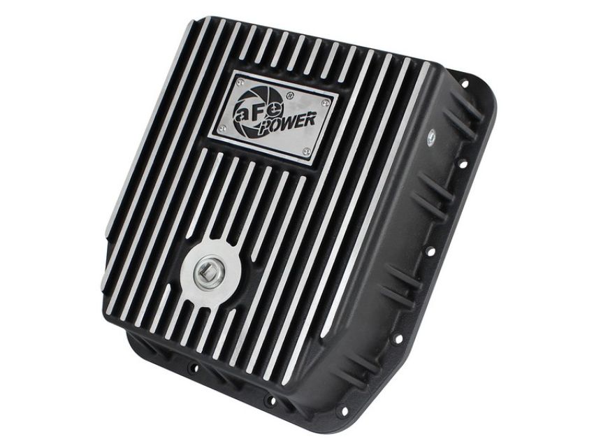 aFe Power 46-70212 Pro Series Transmission Pan Black w/ Machined Fins