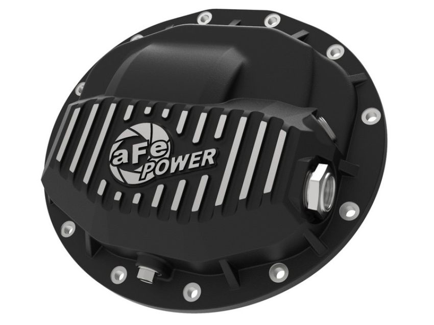 aFe Power 46-70402 aFe POWER Pro Series Front Differential Cover Black w/ Machined Fins