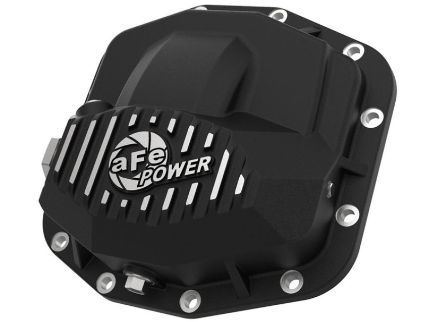 aFe Power 46-71030B aFe POWER Street Series Front Differential Cover Black w/ Machined Fins