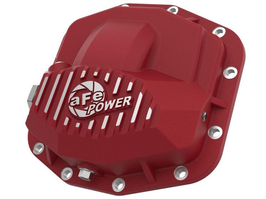 aFe Power 46-71030R aFe POWER Street Series Front Differential Cover Red w/ Machined Fins