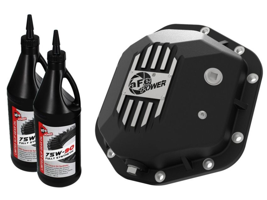 aFe Power 46-71111B Pro Series Rear Differential Cover Black w/ Machined Fins & Gear Oil