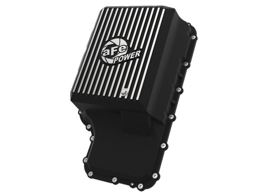 aFe Power 46-71220B aFe POWER Pro Series Transmission Pan Black w/ Machined Fins