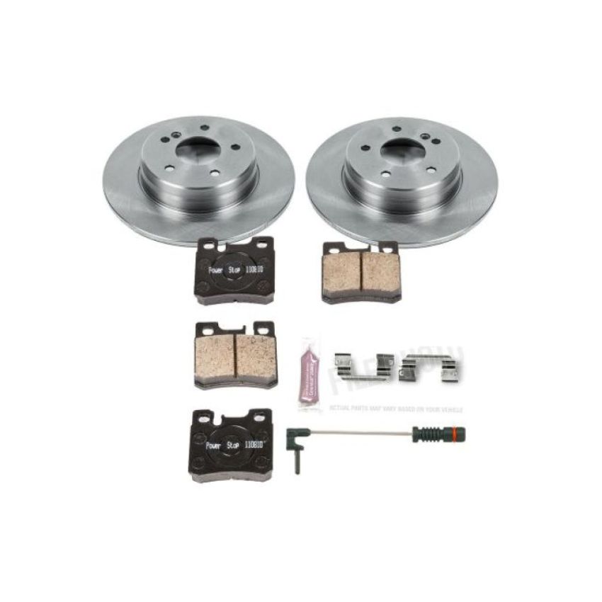 PowerStop KOE6340 OE Stock Replacement Low-Dust Ceramic Brake Pad and Rotor Kit