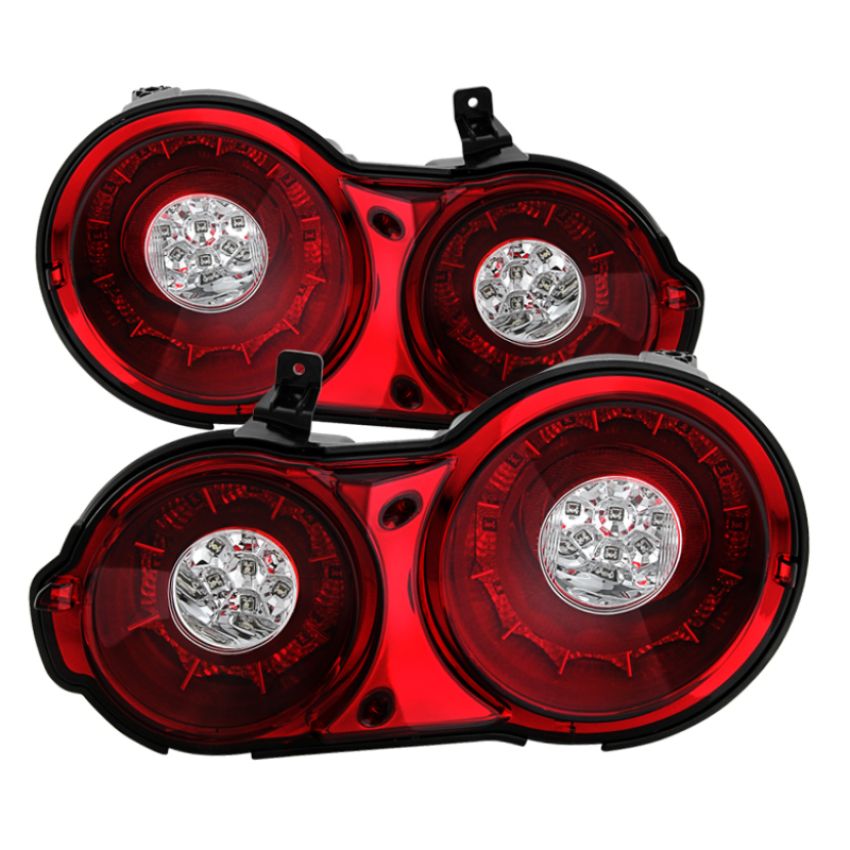 SPYDER 5082008 LED Tail Lights - Red Clear