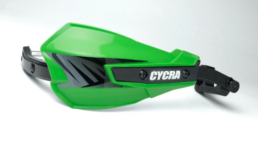 Cycra 1CYC-7801-72 Vortex Hand Guard/w Universal U-Clamps - Green