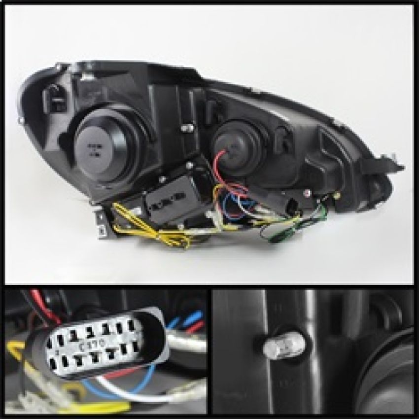 SPYDER 5074249 Projector Headlights - DRL - Black
