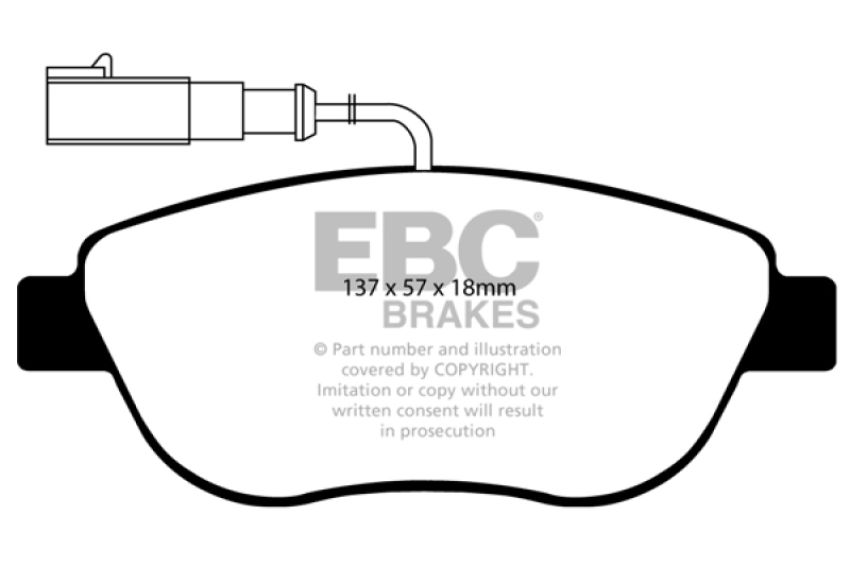 EBC Brakes DP31383C Redstuff Ceramic Low Dust Brake Pads