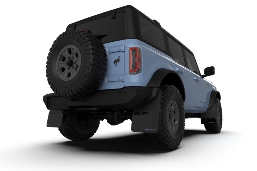 Rally Armor MF85-RB-ST-ABL Black Mud Flap/Area Blue Logo