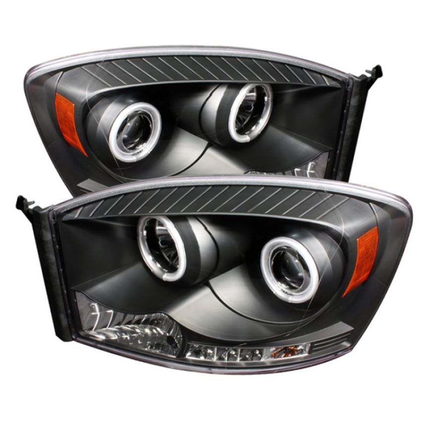 SPYDER 5030061 Projector Headlights - CCFL Halo - Black