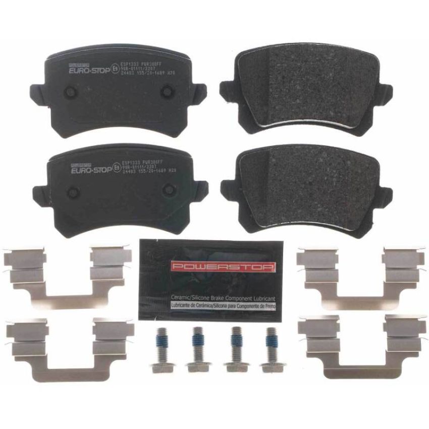 PowerStop ESP1333 EuroStop ECE-R90 Certified Brake Pad Set