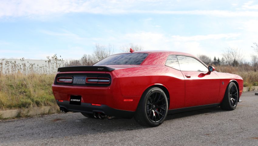 CORSA Performance 14989BLK Corsa 2015-2023 Dodge Challenger Hellcat Dual Rear Exit Extreme Exhaust w/ 3.5in Black Tips